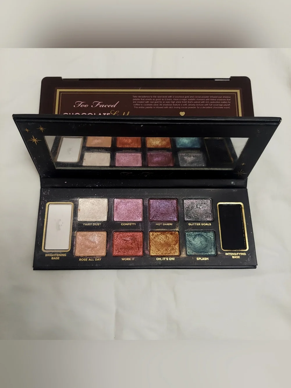 Too Faced LOT Chocolate Gold, Glitter Bomb, PB & Jelly Palettes Melted Berry